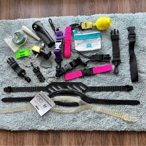 Assorted Dive & Snorkel Useful Gadgets Including Multiple Gear Attachment Straps